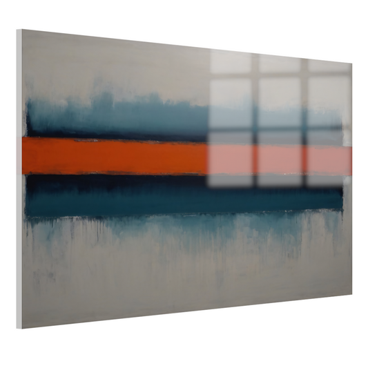 Abstracte Horizonten met Oranje Accent acrylglas