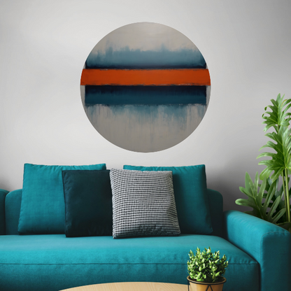 Abstracte Horizonten met Oranje Accent forex muurcirkel