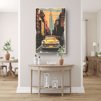 Klassieke Chevrolet in Vintage New York poster