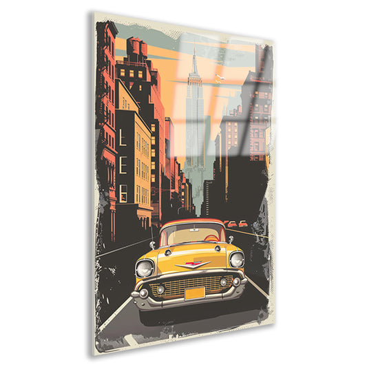 Klassieke Chevrolet in Vintage New York acrylglas
