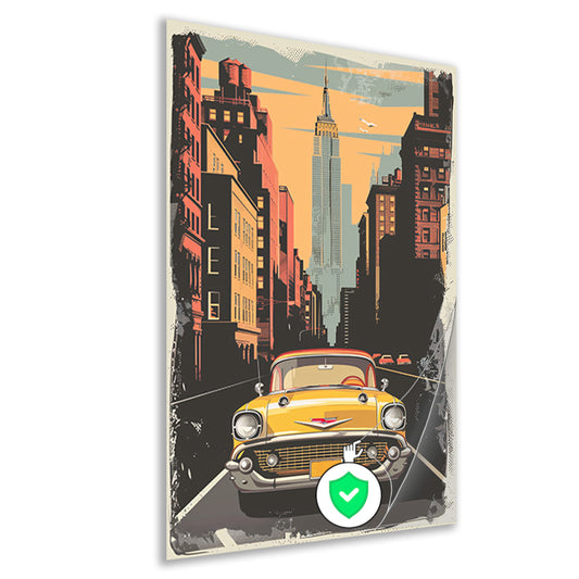 Klassieke Chevrolet in Vintage New York poster