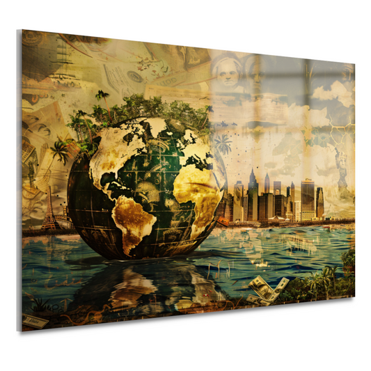 Surrealistische Aarde acrylglas