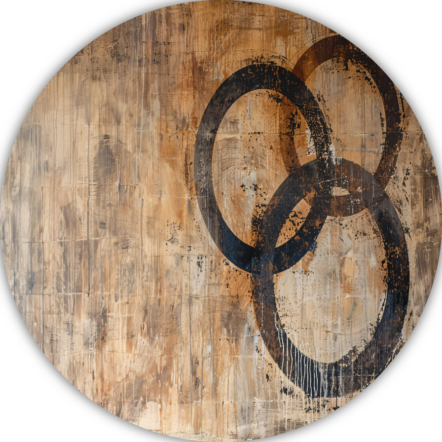 Abstracte Interpretatie van Olympische Eenheid aluminium muurcirkel