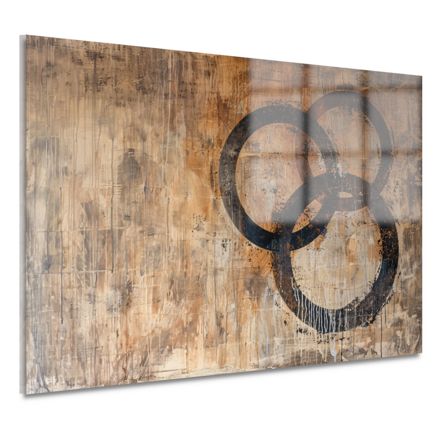 Abstracte Interpretatie van Olympische Eenheid acrylglas