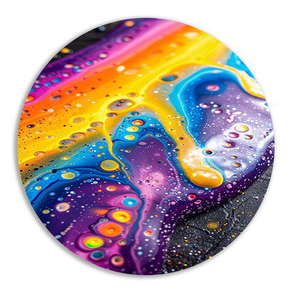 Kleurrijk abstract kunstwerk met dynamische vormen   forex muurcirkel