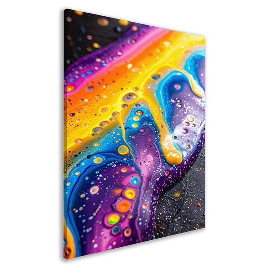 Kleurrijk abstract kunstwerk met dynamische vormen   canvas