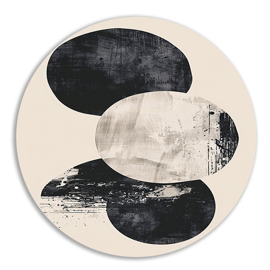 Monochrome Textuur Cirkels Abstract Ontwerp forex muurcirkel