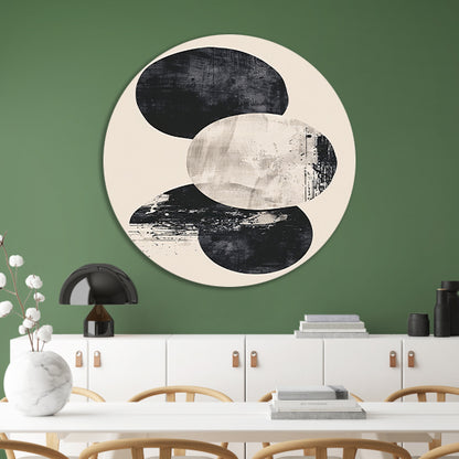 Monochrome Textuur Cirkels Abstract Ontwerp forex muurcirkel
