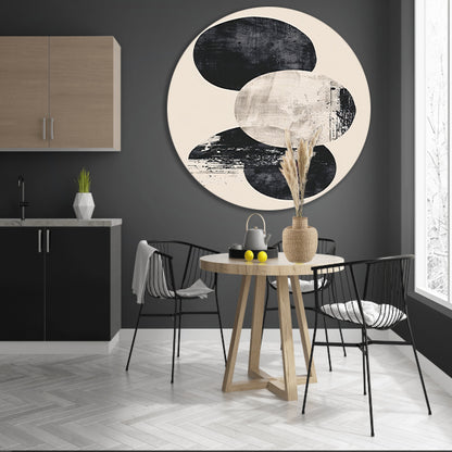 Monochrome Textuur Cirkels Abstract Ontwerp forex muurcirkel
