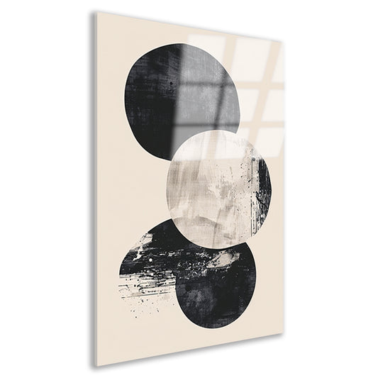 Monochrome Textuur Cirkels Abstract Ontwerp acrylglas