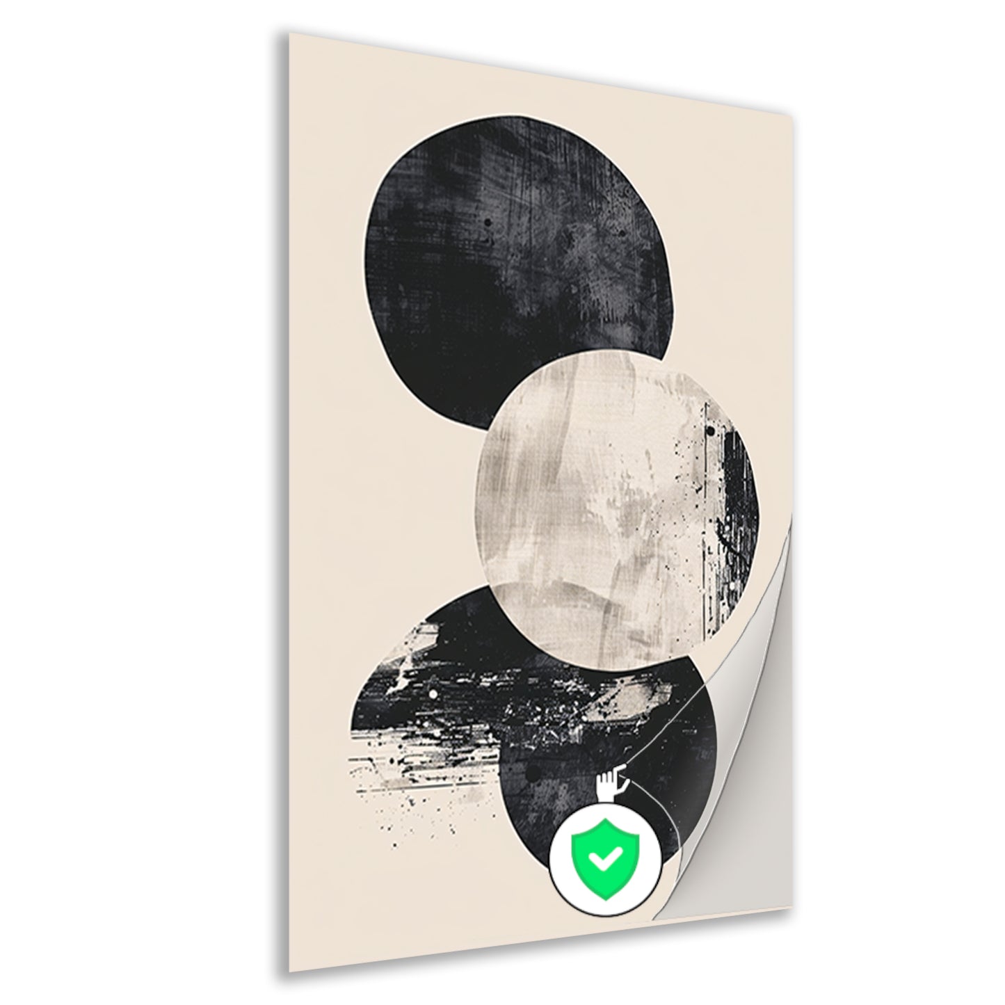 Monochrome Textuur Cirkels Abstract Ontwerp poster
