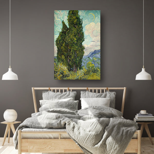 Cypresses - Vincent van Gogh canvas