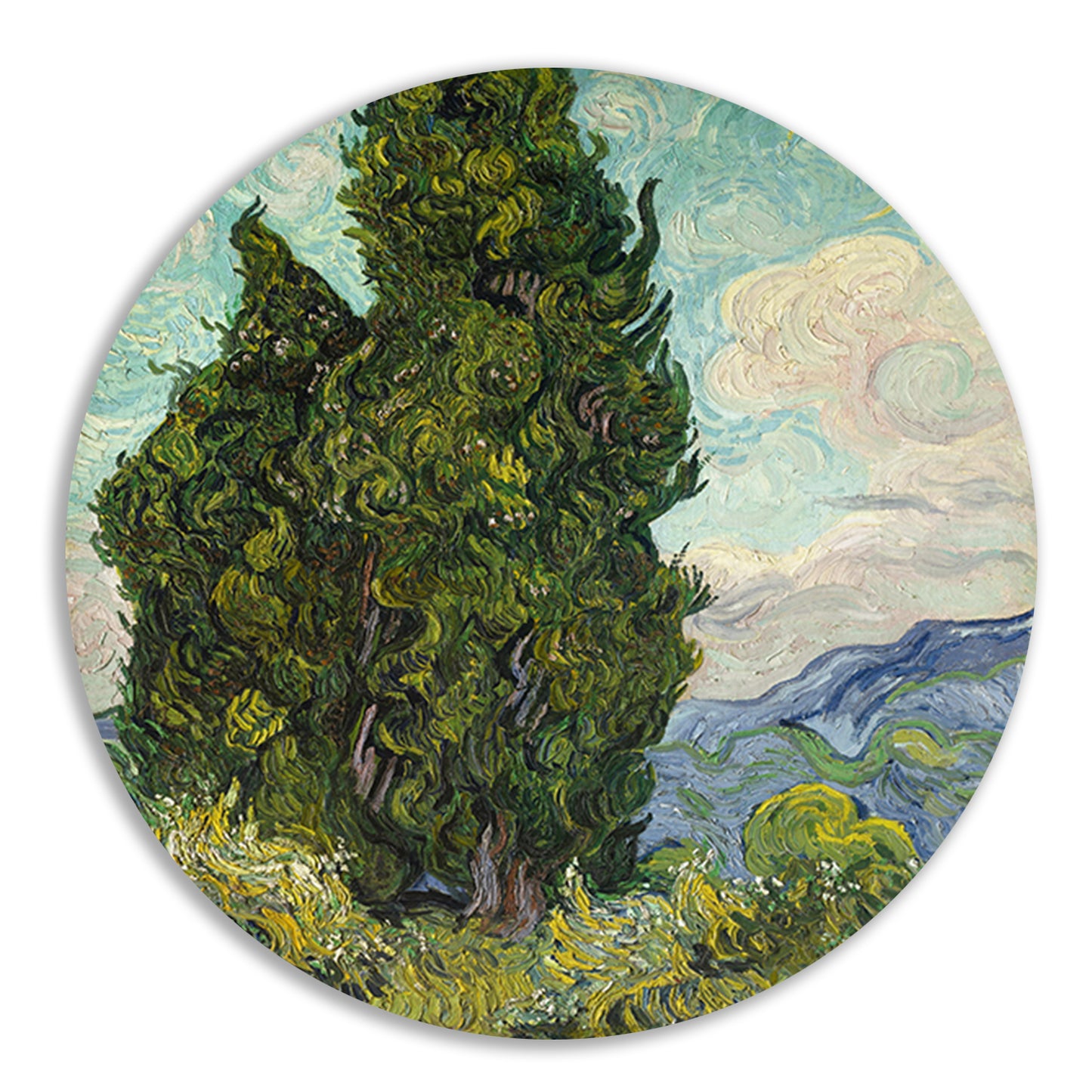 Cypresses - Vincent van Gogh forex muurcirkel