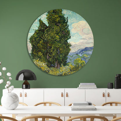 Cypresses - Vincent van Gogh forex muurcirkel