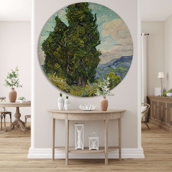 Cypresses - Vincent van Gogh forex muurcirkel