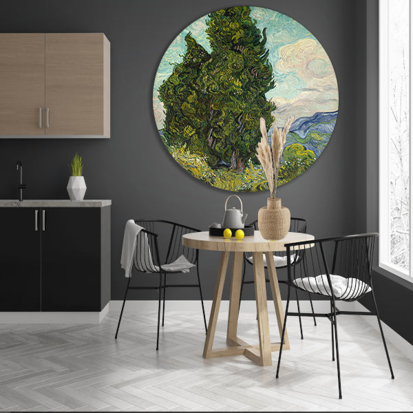 Cypresses - Vincent van Gogh forex muurcirkel