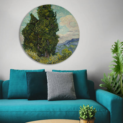 Cypresses - Vincent van Gogh forex muurcirkel