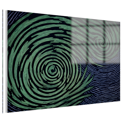 Groene Swirls in Nachtelijke Sfeer acrylglas