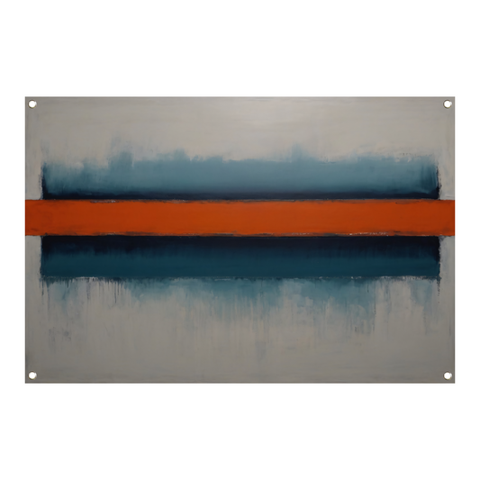 Abstracte Horizonten met Oranje Accent tuinposter