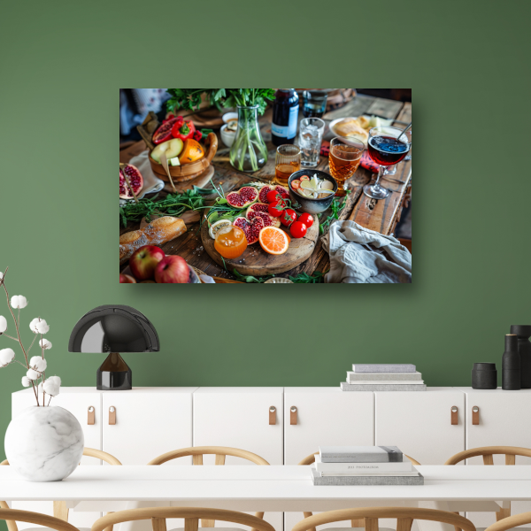 Sfeervol stilleven met fruit poster