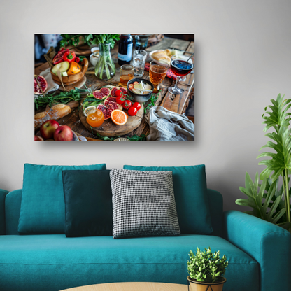 Sfeervol stilleven met fruit canvas