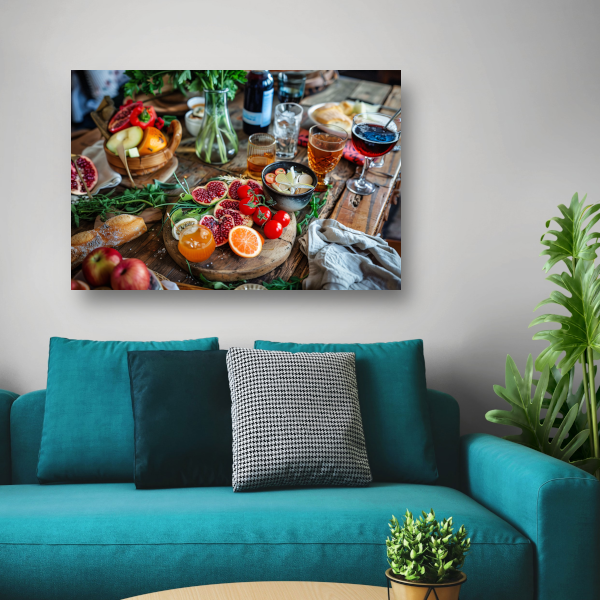 Sfeervol stilleven met fruit poster