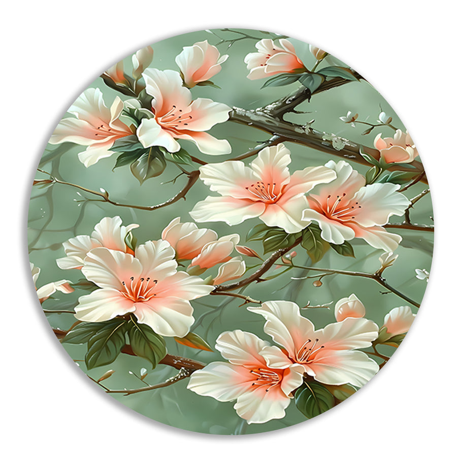 Sierlijke Bloemenpracht met Natuurlijke Elegance forex muurcirkel
