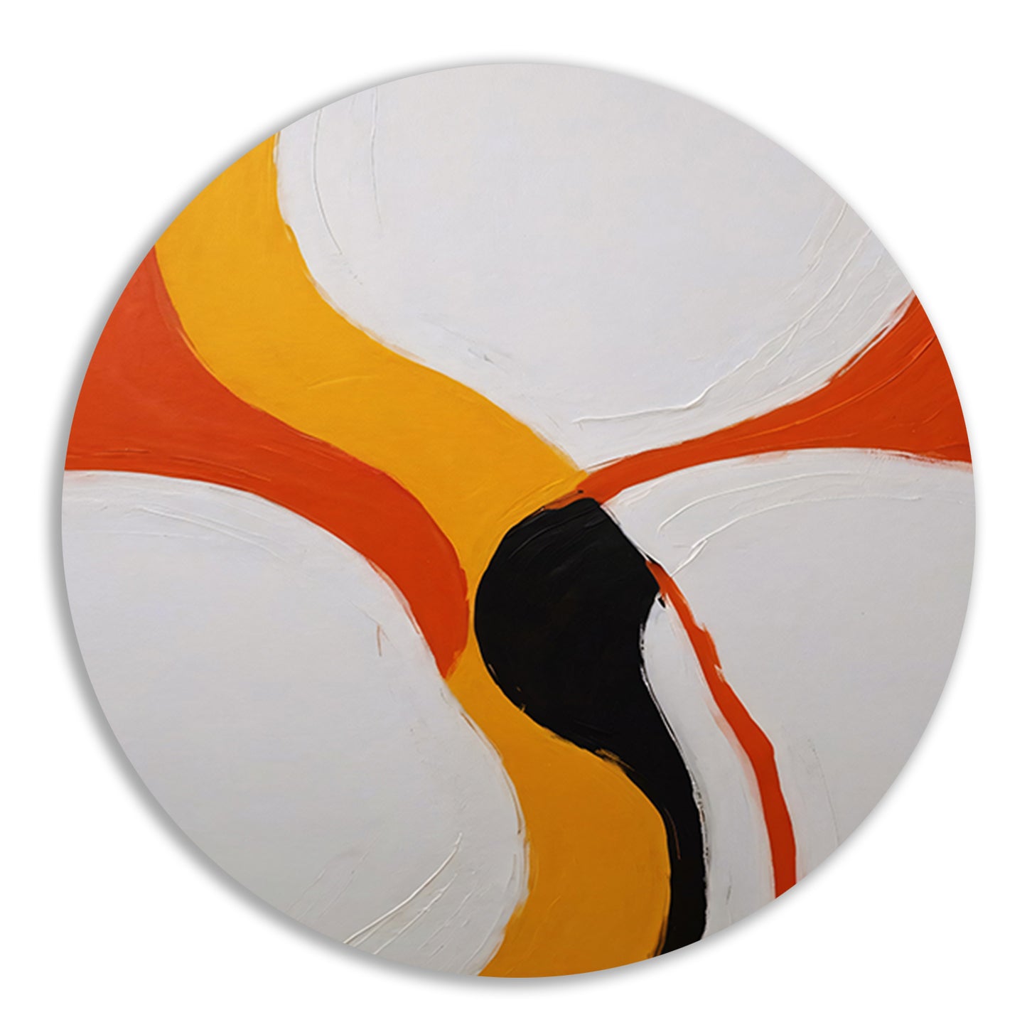 Kleurrijke abstracte vormen en lijnenspel forex muurcirkel
