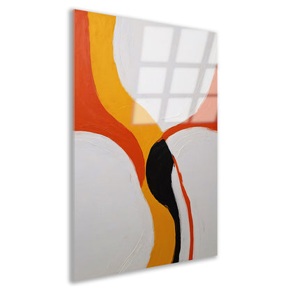 Kleurrijke abstracte vormen en lijnenspel acrylglas