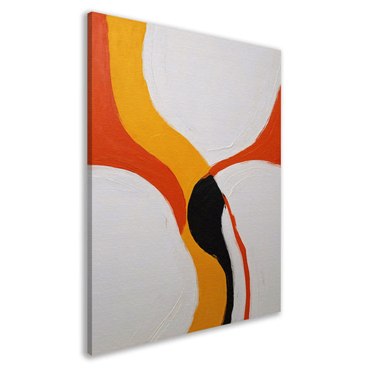 Kleurrijke abstracte vormen en lijnenspel canvas