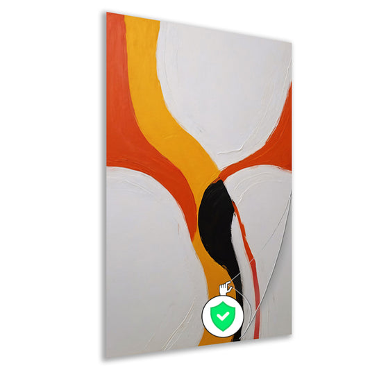 Kleurrijke abstracte vormen en lijnenspel poster