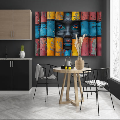 Straatkunst Silhouet Vrouw acrylglas