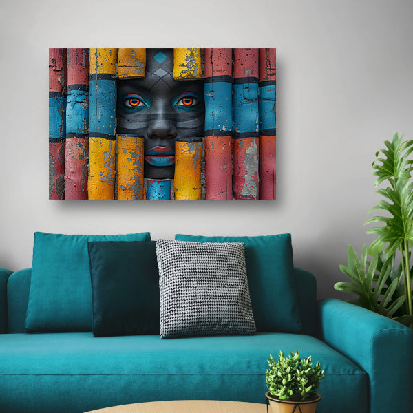 Straatkunst Silhouet Vrouw acrylglas