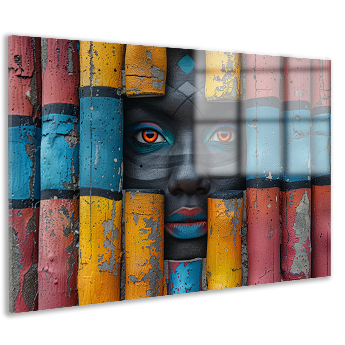 Straatkunst Silhouet Vrouw acrylglas