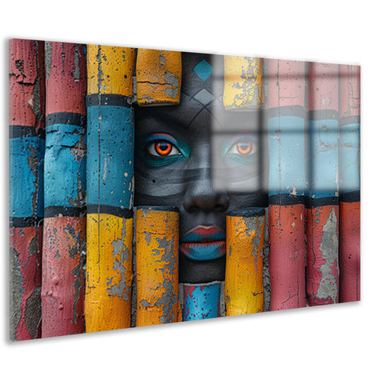 Straatkunst Silhouet Vrouw acrylglas