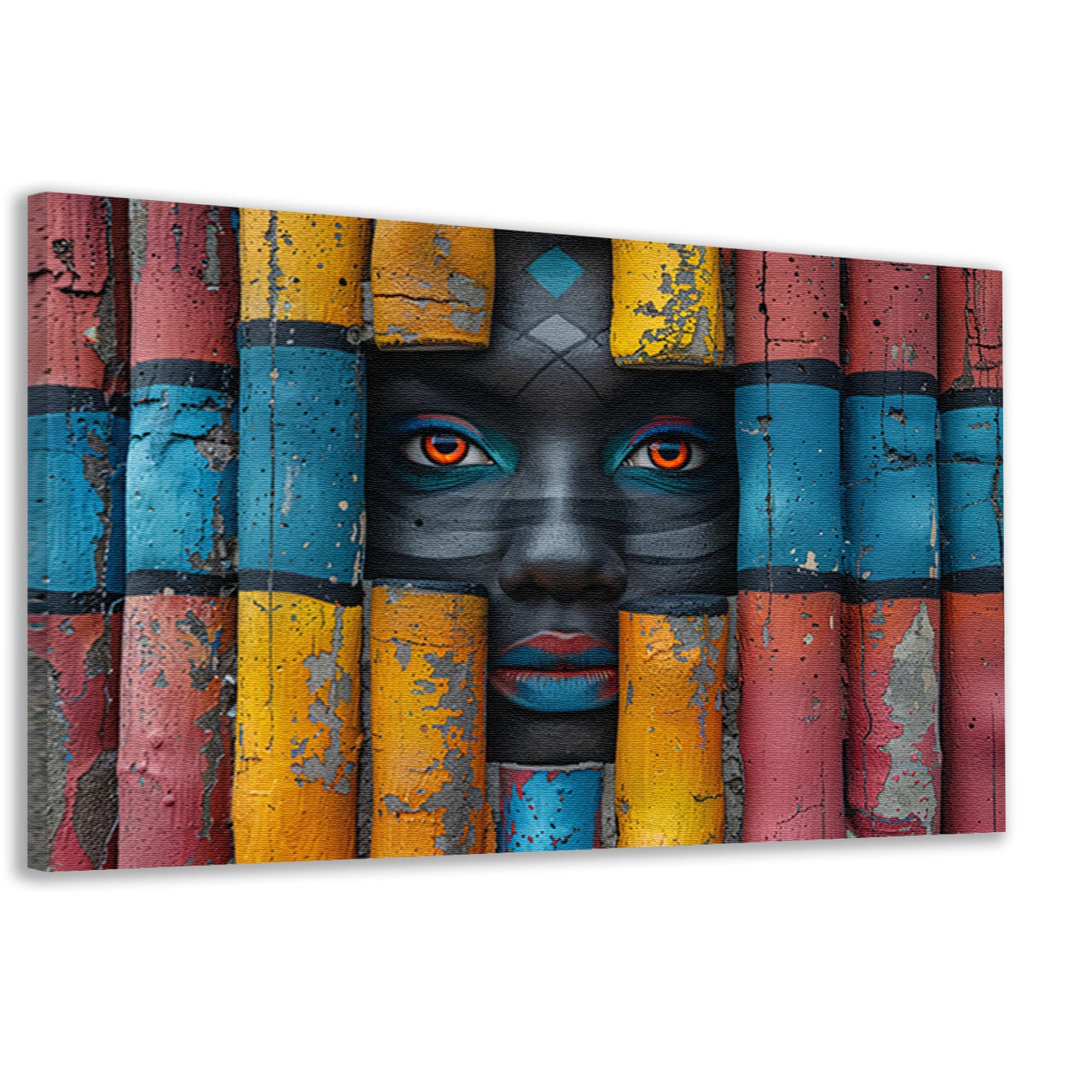 Straatkunst Silhouet Vrouw canvas