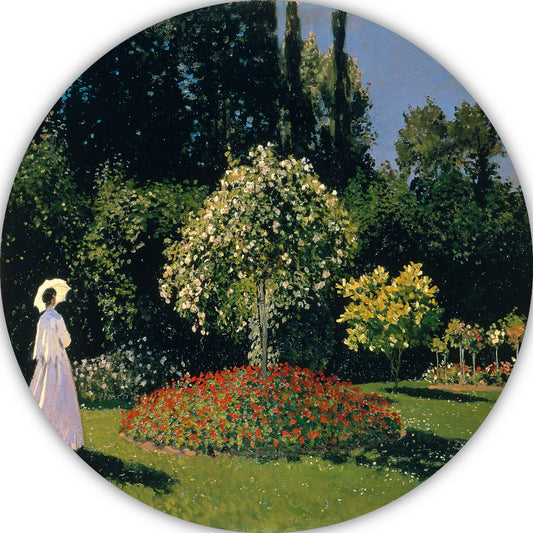 Jeanne-Marguerite Lecadre in de tuin - Claude Monet forex muurcirkel