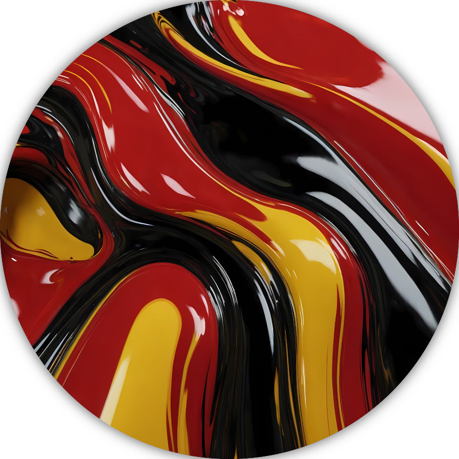 Dynamische Abstracte Samensmelting van Kleuren aluminium muurcirkel