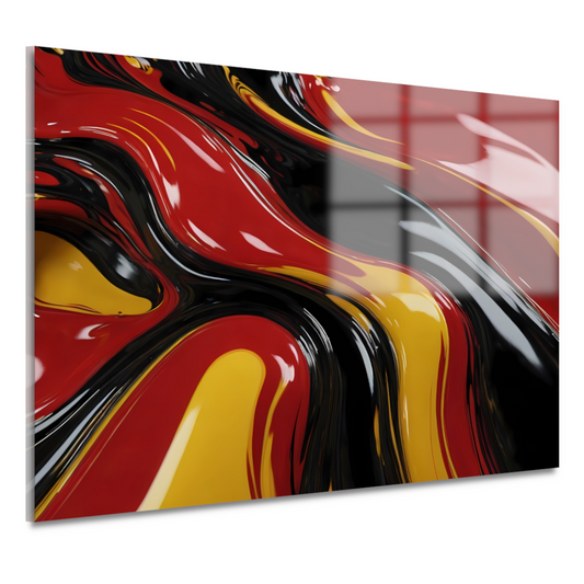 Dynamische Abstracte Samensmelting van Kleuren acrylglas