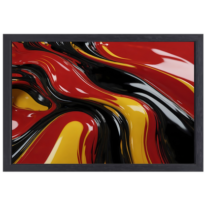 Dynamische Abstracte Samensmelting van Kleuren canvas met baklijst