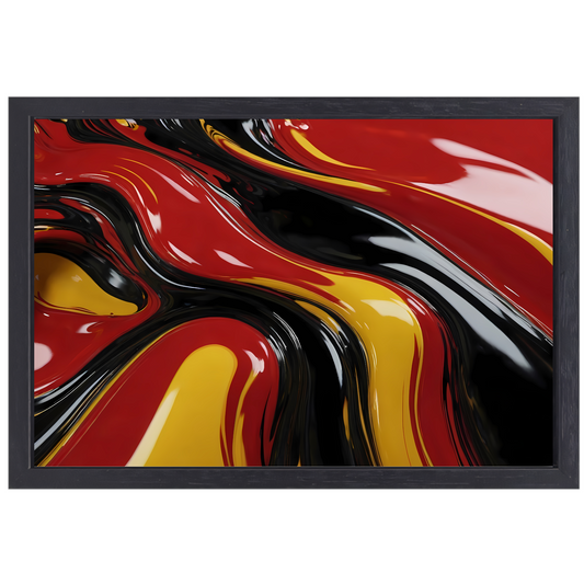 Dynamische Abstracte Samensmelting van Kleuren canvas met baklijst
