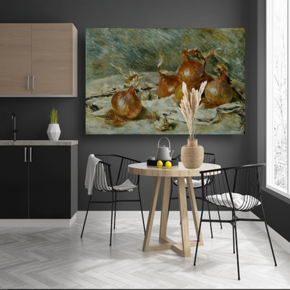 Uien - Pierre-Auguste Renoir canvas met baklijst
