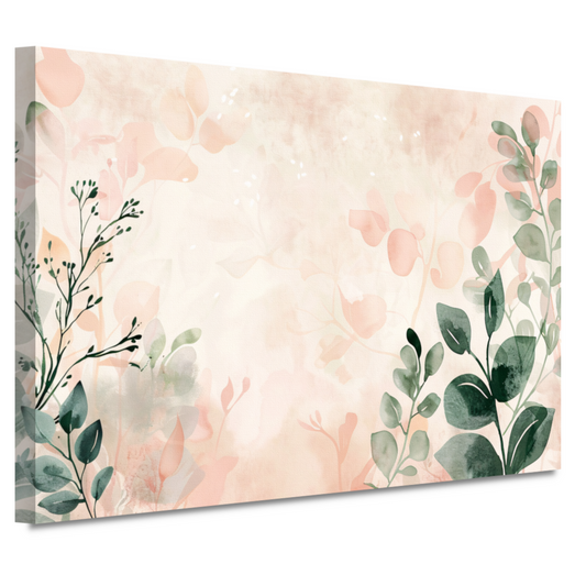 Abstracte natuur in pasteltinten ontwerp canvas