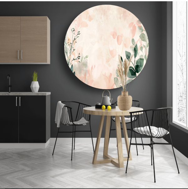 Abstracte natuur in pasteltinten ontwerp forex muurcirkel