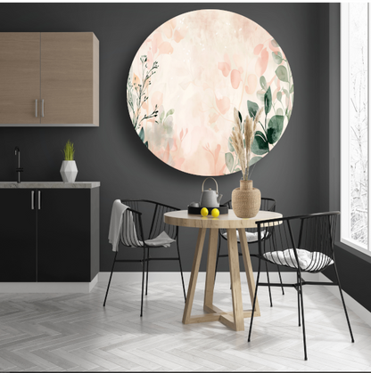 Abstracte natuur in pasteltinten ontwerp forex muurcirkel
