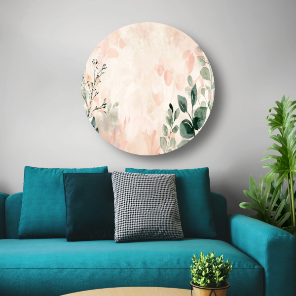 Abstracte natuur in pasteltinten ontwerp forex muurcirkel