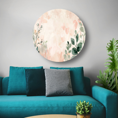 Abstracte natuur in pasteltinten ontwerp forex muurcirkel