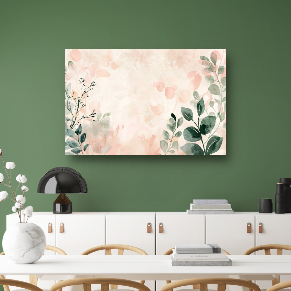 Abstracte natuur in pasteltinten ontwerp canvas
