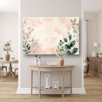 Abstracte natuur in pasteltinten ontwerp canvas