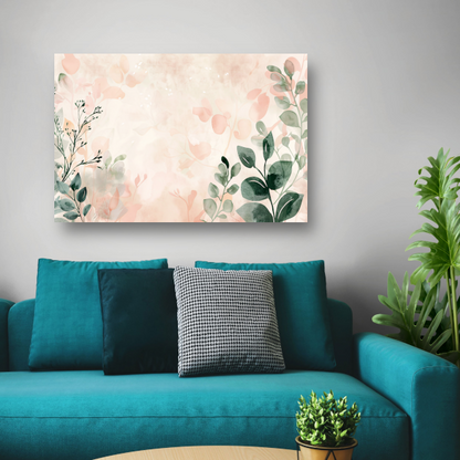 Abstracte natuur in pasteltinten ontwerp canvas